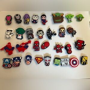 super hero croc shoe charms